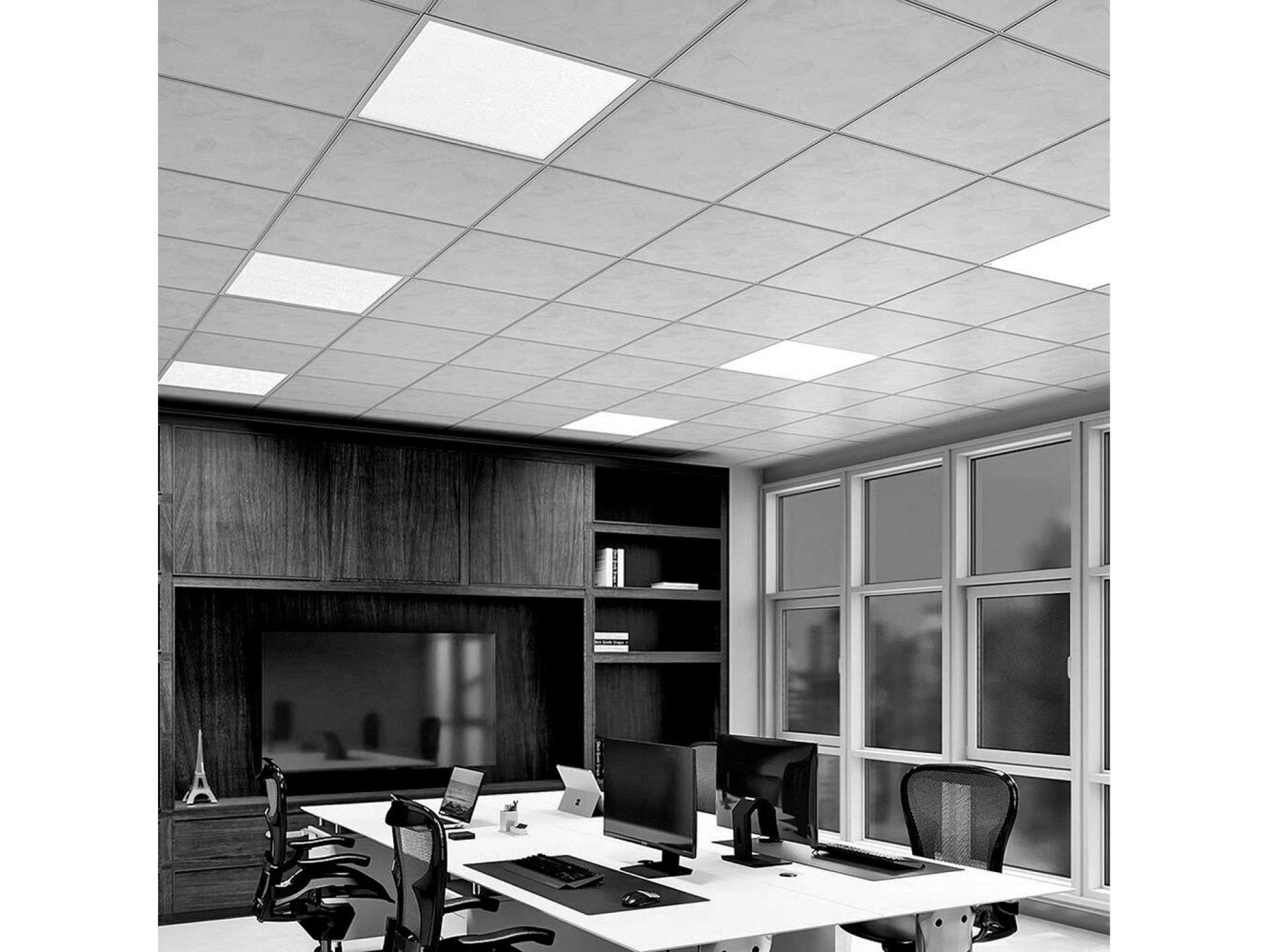 Panel led 40 w 6400 k 4300 lm luz fria 59,5 x 59,5 x 2,9 cm