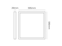 Panel led 40 w 6400 k 4300 lm luz fria 59,5 x 59,5 x 2,9 cm