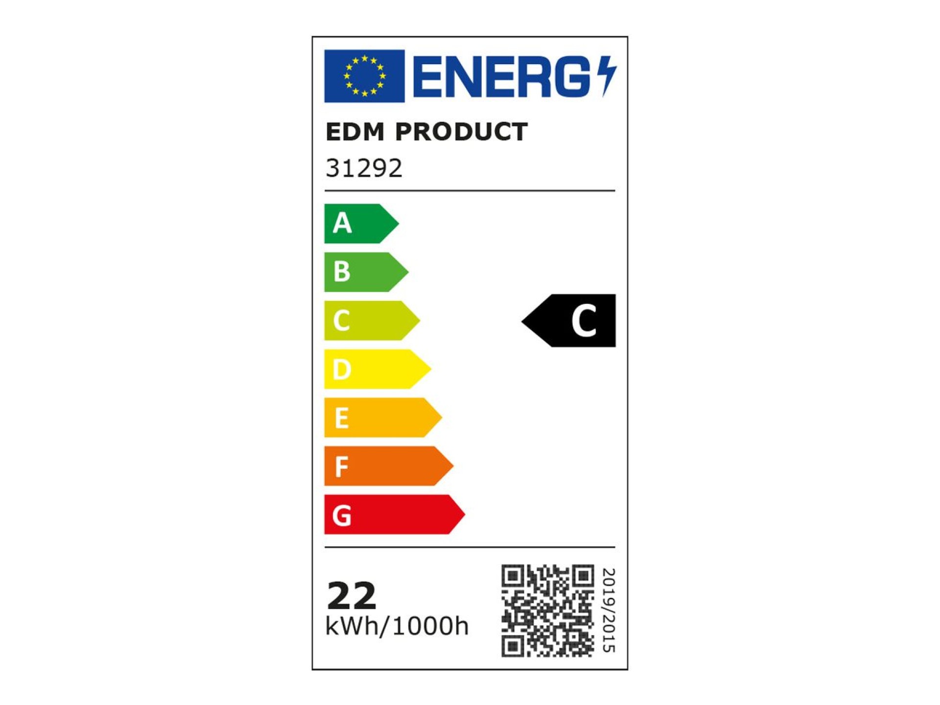 Tubo led t8 22 w 3.540 lm 6.500 k luz fria clase c (eq.58w) ø2,6 x 150 cm