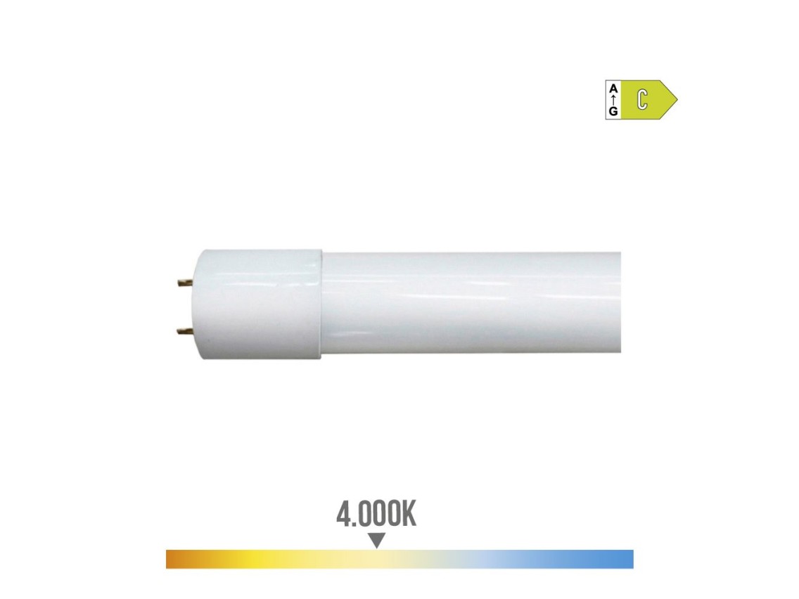 Tubo led t8 9 w 1.460 lm 4.000 k luz día clase c (eq.18w) ø2,6 x 60 cm