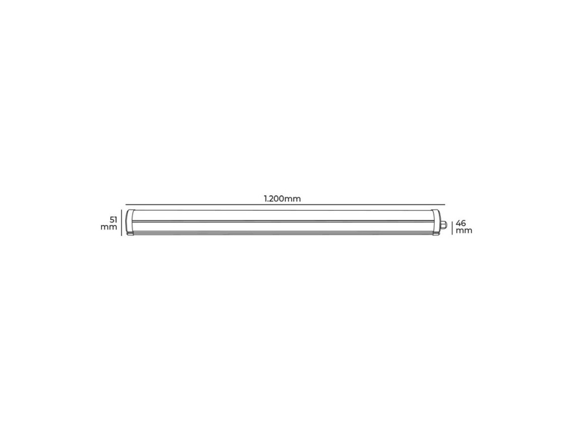 Led electronic strip 36 w 4,000 k daylight 3,820 lm 120 x 4.6 x 5.1 cm