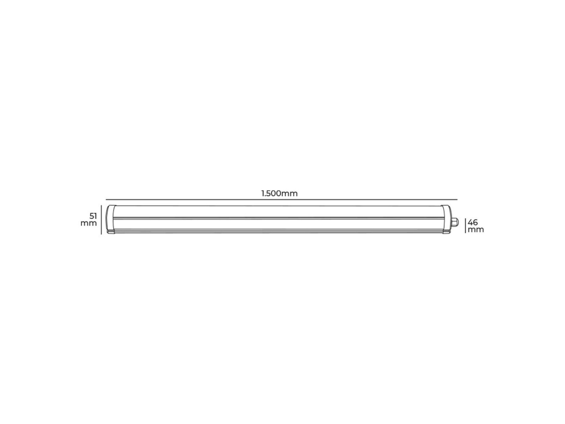 Fita led electrónica 48 w 4.000k daylight 5.160 lm 150 x 4,6 x 5,1cm