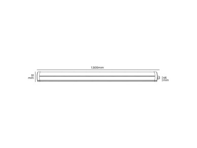 Led electronic strip 48 w 4,000 k daylight 5,160 lm 150 x 4.6 x 5.1cm