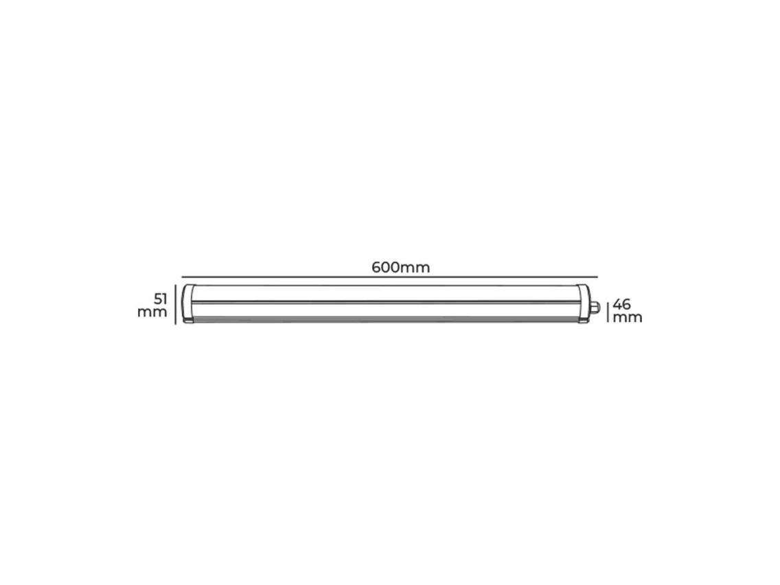Led electronic strip 18 w 6,400 k cold light 1,820 lm 60 x 4.6 x 5.1 cm