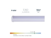 Regleta led 48 w 6.400 k luz fria 5.160 lm 150 x 4,6 x 5,1 cm
