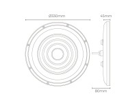 Led hood 200 w 6400 k 20.000 lm ø33 x 4,5 cm Led hood 200 w 6400 k 20.000 lm ø33 x 4,5 cm