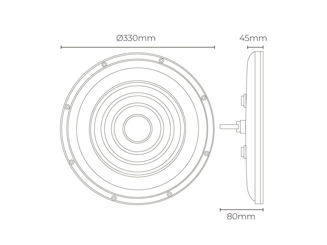 Campana led 200 w 6400 k 20.000 lm ø33 x 4,5 cm