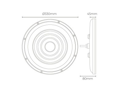 Campana led 200 w 6400 k 20.000 lm ø33 x 4,5 cm Campana led 200 w 6400 k 20.000 lm ø33 x 4,5 cm