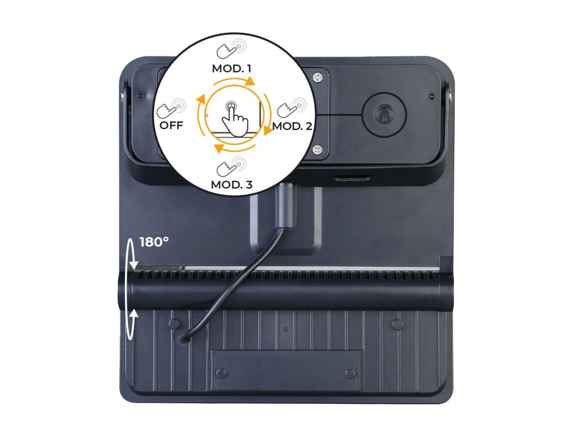 Solar wall light 12w 1.600lm 6.500k. edm