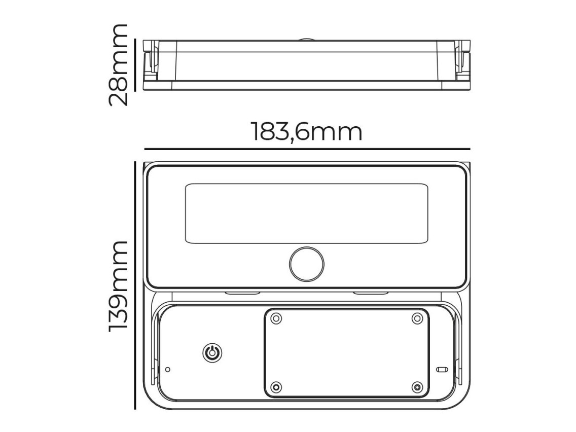 Solar wall light 12w 1.600lm 6.500k. edm