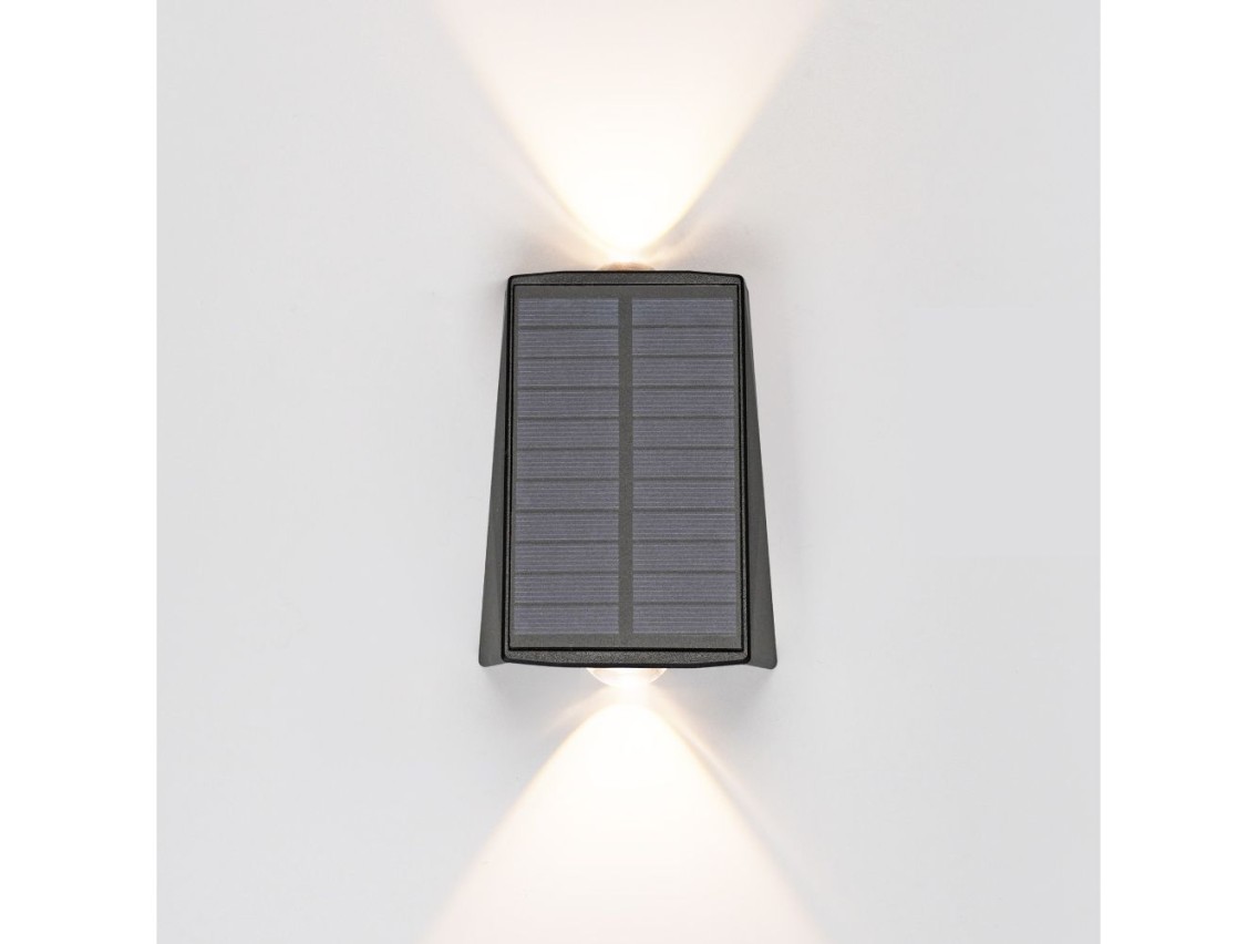 Led solar wall light 100lm 2w 3,000k