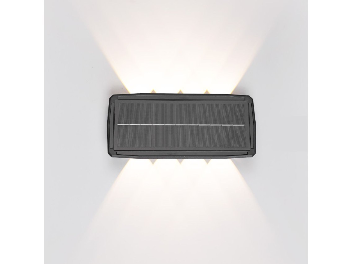 Luz de parede solar led 400lm 8w 3.000k