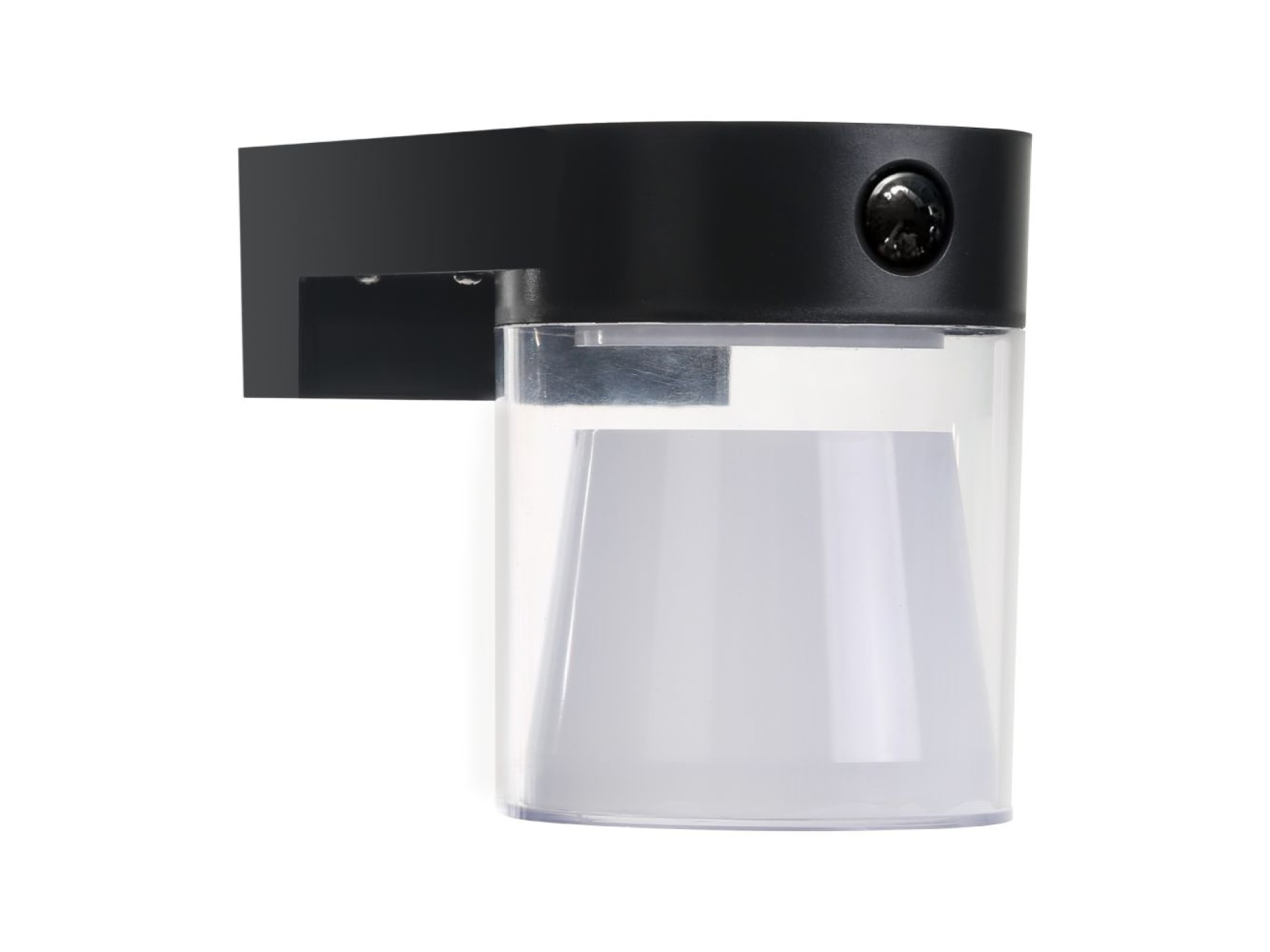 Aplique solar cilíndrico 4 w 500 lm, 3000/4000/6500 k, 3cct, com sensor, preto