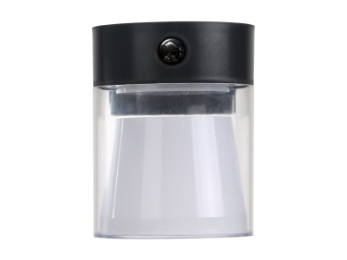 Cylindrical solar wall light 4w 500lm, 3,000/4,000/6,500k, 3cct, with sensor, black Cylindrical solar wall light 4w 500lm, 3,000/4,000/6,500k, 3cct, with sensor, black