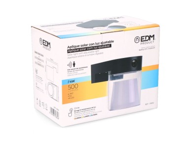 Cylindrical solar wall light 4w 500lm, 3,000/4,000/6,500k, 3cct, with sensor, black Cylindrical solar wall light 4w 500lm, 3,000/4,000/6,500k, 3cct, with sensor, black