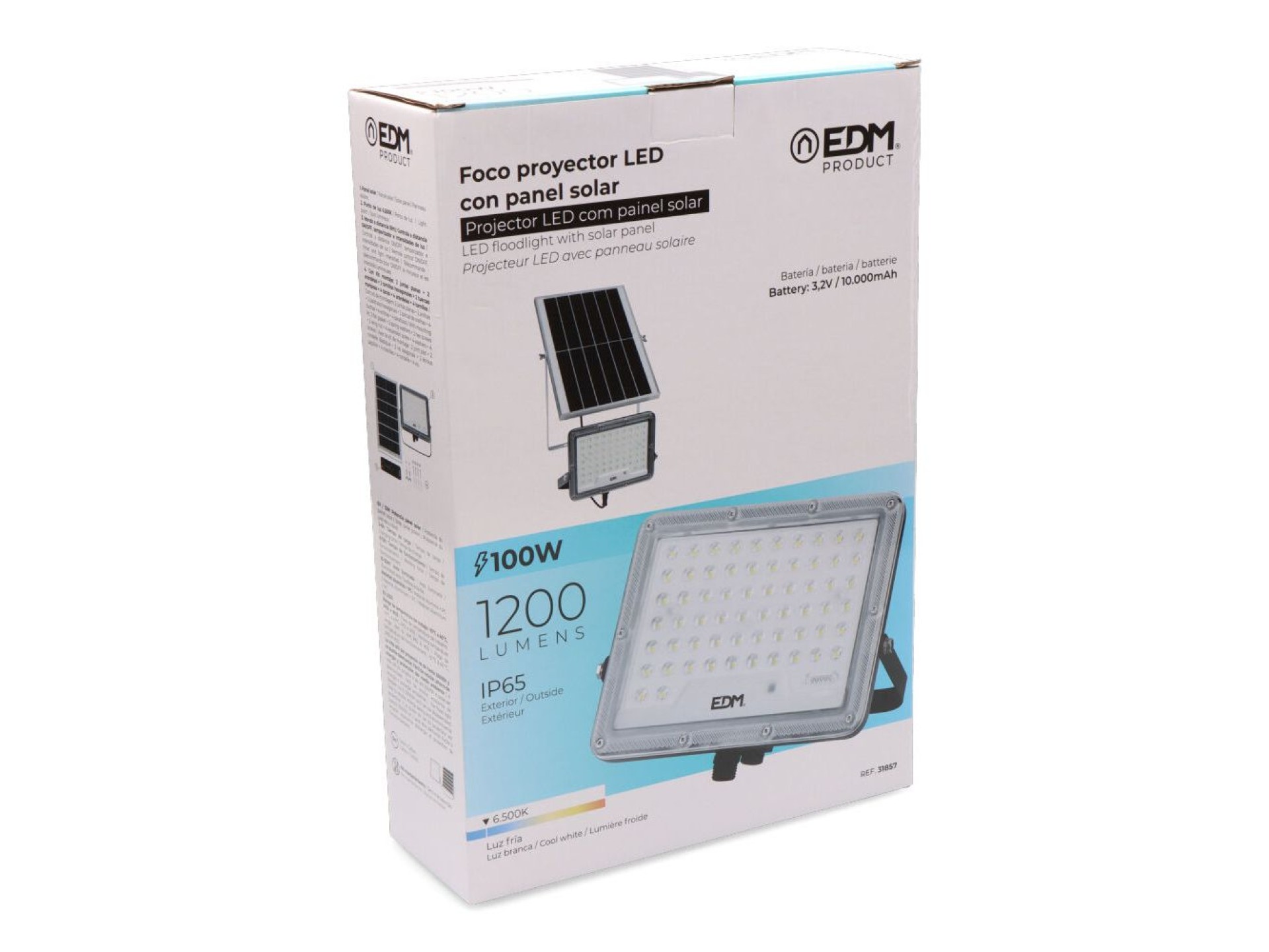 Slim solar projector focus 100w 1,200lm 6,500k.