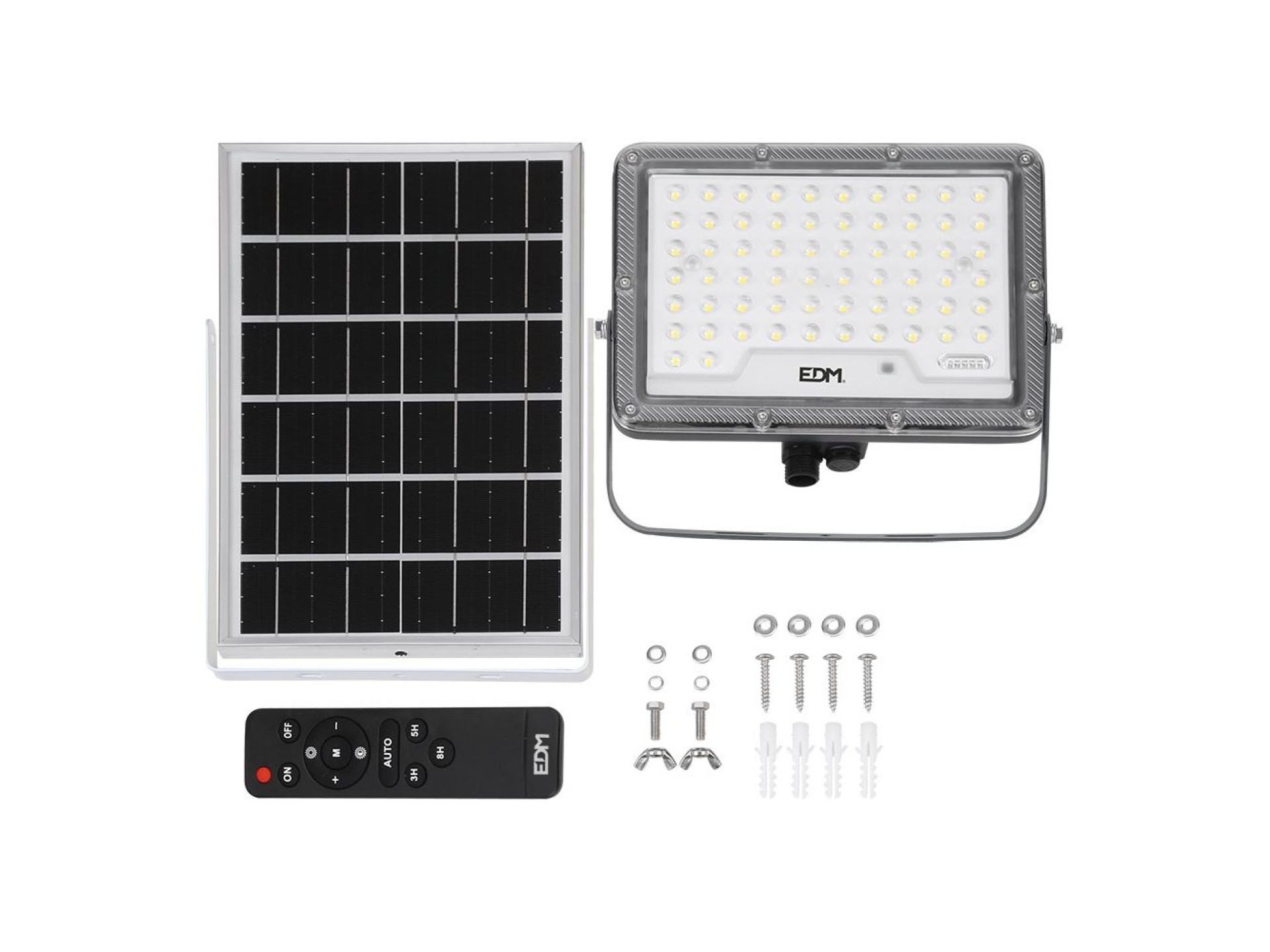 Foco proyector solar slim 300w 2.500lm 6.500k