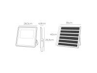 Foco proyector solar slim 300w 2.500lm 6.500k Foco proyector solar slim 300w 2.500lm 6.500k