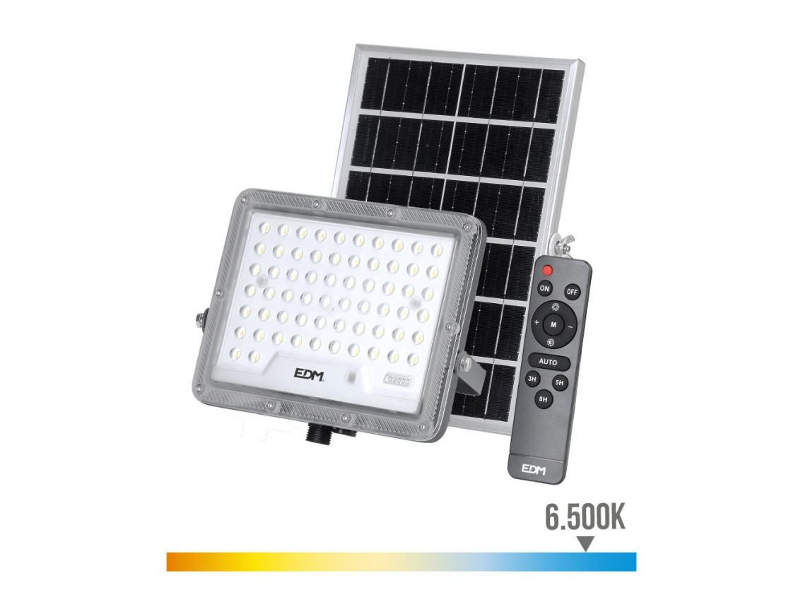 Projetor solar slim 400w 3.500lm 6.500k.