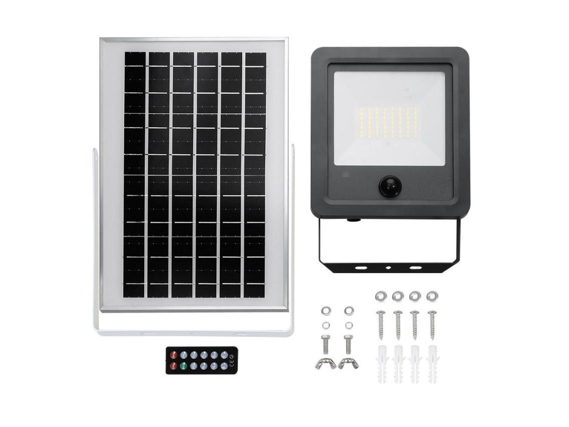 Solar projector focus with sensor 100w 1,200lm 6,500k edm