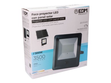 Solar projector focus with sensor 300w 3,500lm 6,500k edm