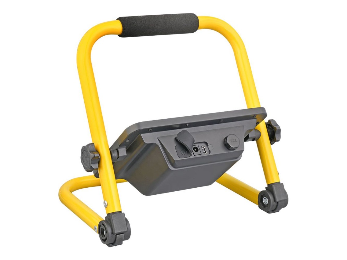 Solar led solar work spotlight + solar panel 4000 lm, 6,400 k, cool light, ip65