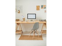 Lámpara de escritorio, e27 máx 40w, ø 12 x 17 x 45 cm madera/blanca. Lámpara de escritorio, e27 máx 40w, ø 12 x 17 x 45 cm madera/blanca.