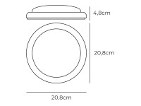 Round led wall light with twilight and motion sensor 18w 1820lm 4,000k day light edm