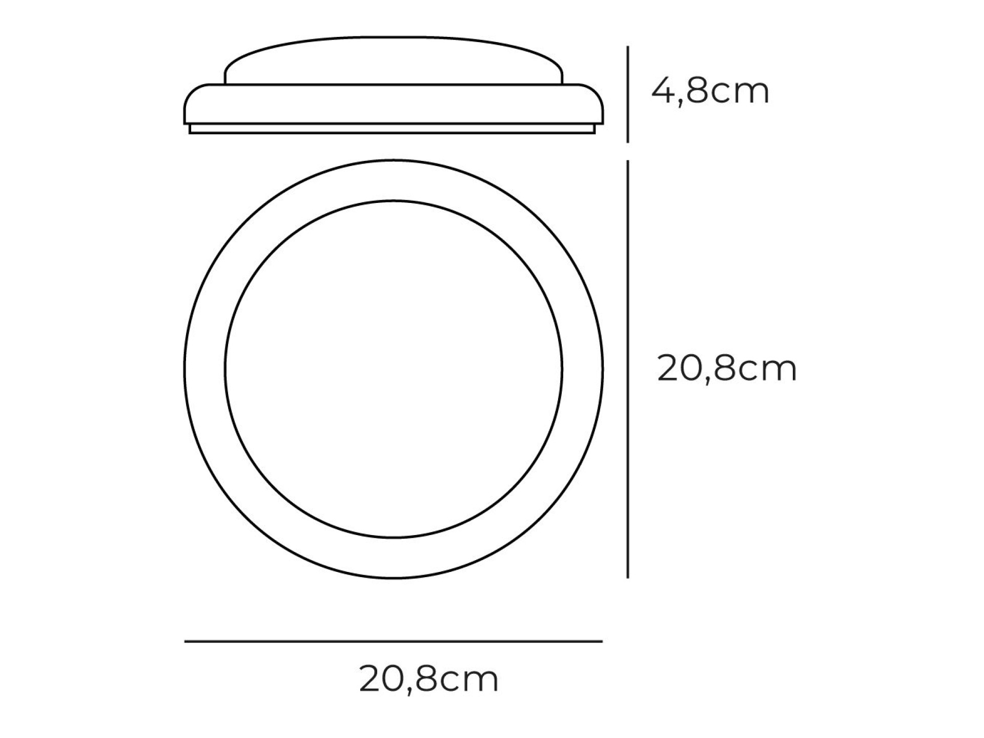 Round led wall light with twilight and motion sensor 18w 1820lm 4,000k day light edm