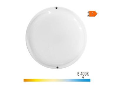 Round led wall light with twilight and motion sensor 18w 1820lm 6,400k cool white edm