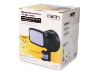 Aplique foco led con sensor crepuscular y de movimiento 10 w 750 lm 4000 k luz d�a, ip65, negro, �12