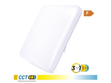 Extra flat square surface led wall light 24 w 3cct 2490 lm 37 x 37 x 6,7 cm