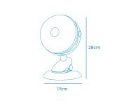 Mini ventilador recargable con pinza y base, 3 w 31,6 db � 17 x 18 x 28 cm