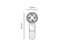 Rechargeable misting fan, 4 speeds, 6,2 x 16,4 cm. assorted colors Rechargeable misting fan, 4 speeds, 6,2 x 16,4 cm. assorted colors