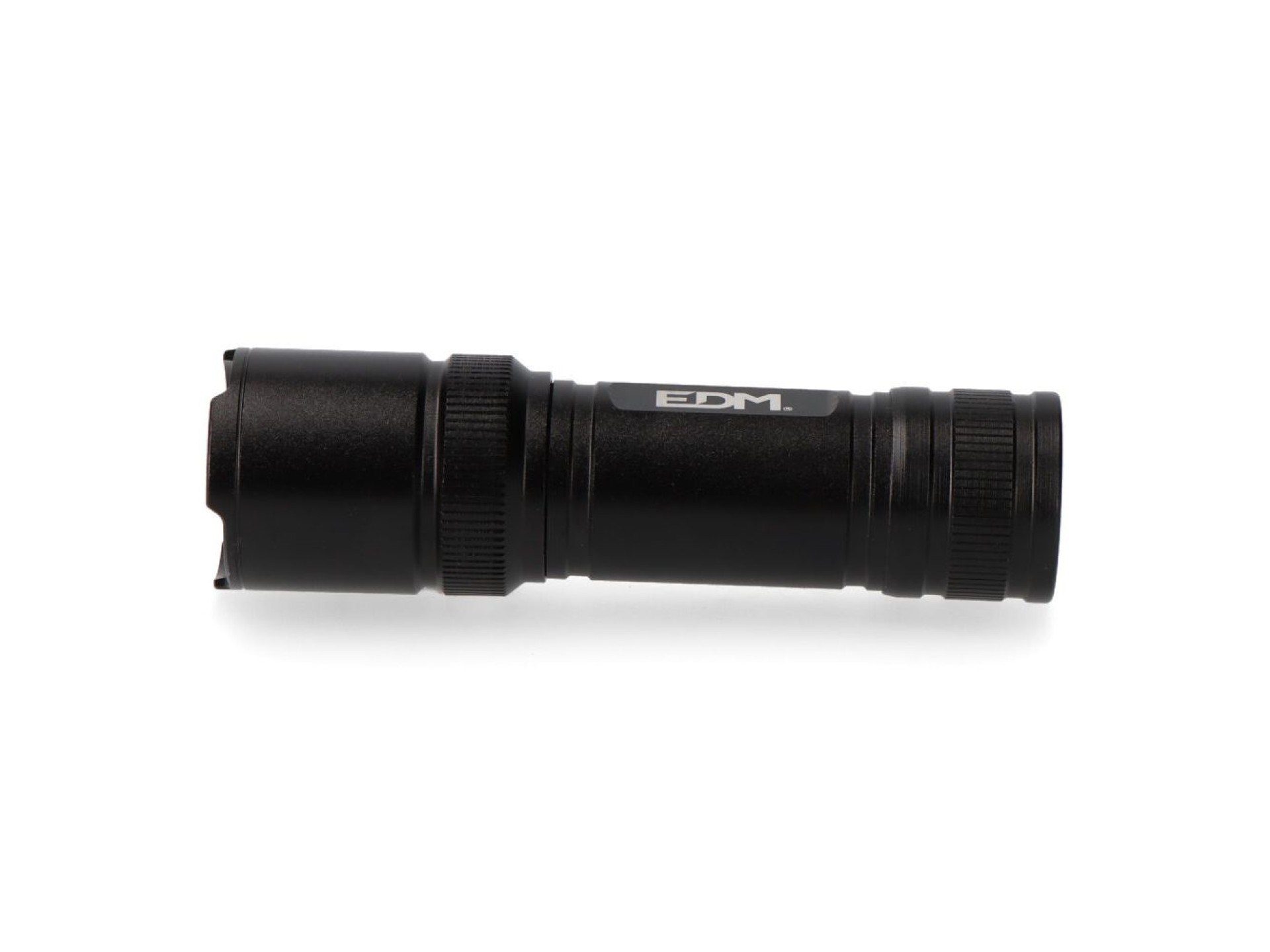 Black grip tactical led flashlight, aluminum, with zoom, 3 x aaa (included) 150 lm