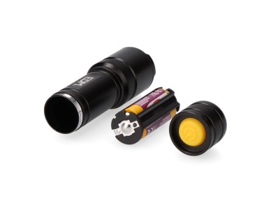 Linterna led t�ctica black grip 150 lm con zoom 3 x aaa (incluidas) aluminio