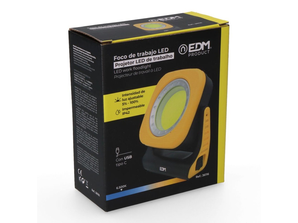 Rechargeable led work light 1,000lm 10w