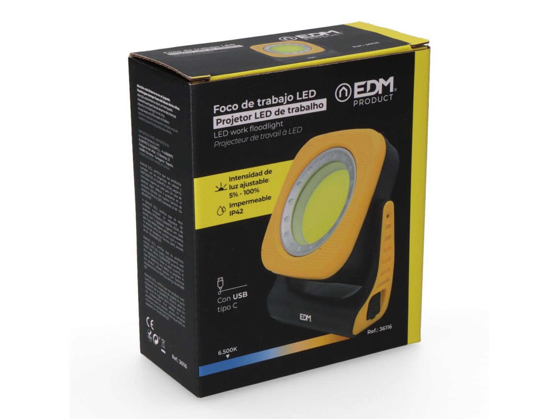 Rechargeable led work light 1,000lm 10w