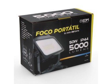 Foco / proyector led recargable 50 w 5.000 lm 12.000 mah 6.500 k