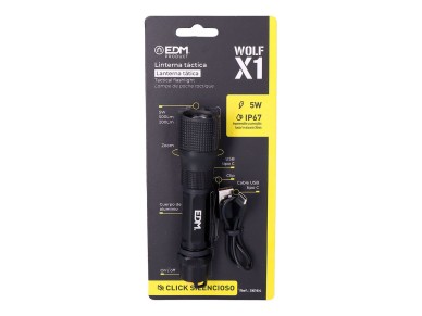 Linterna led t�ctica wolf x1 recargable 550 lm / 200 lm ip67 �3,2 x 13,9 cm
