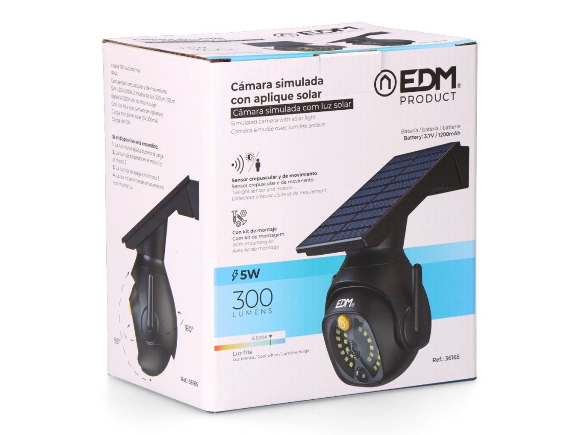 Simulated camera with solar light