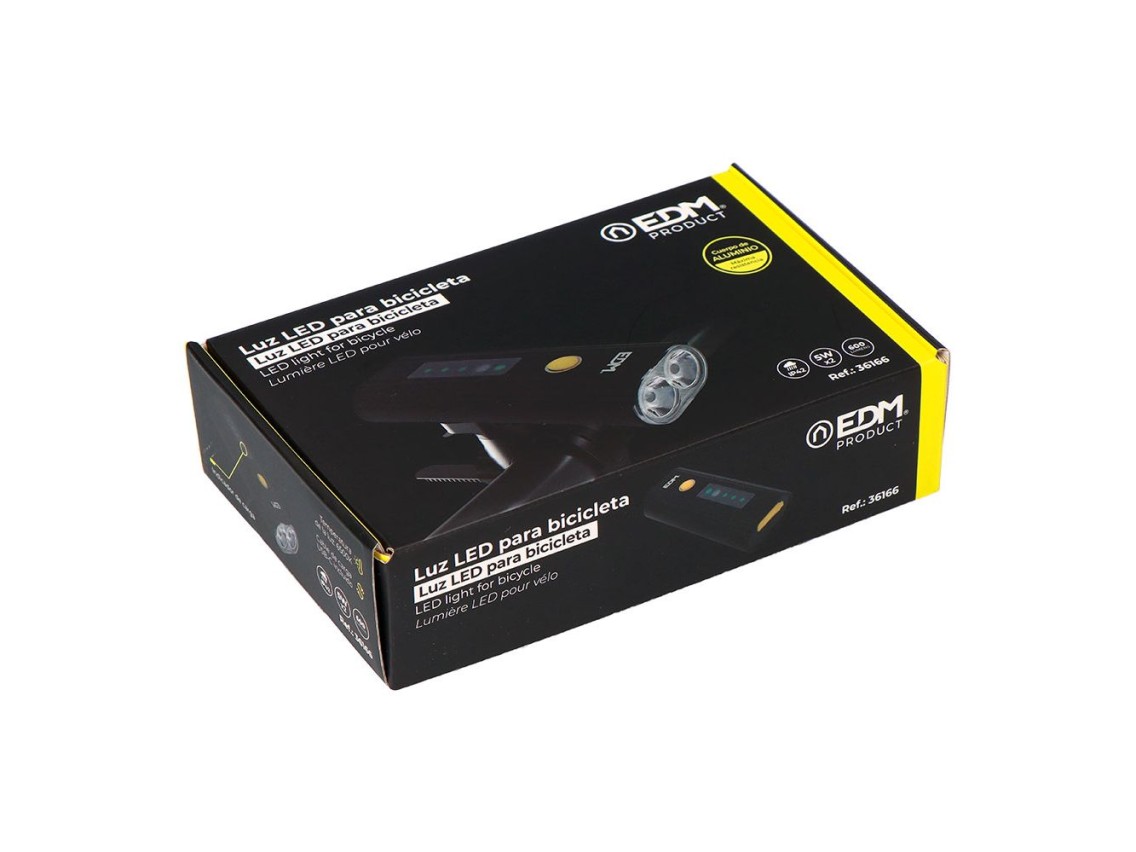 Luz led frontal para bicicleta 600 lm