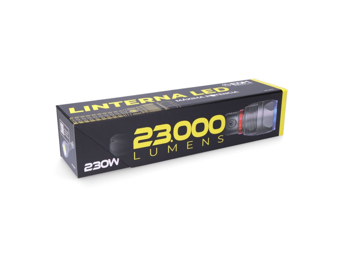 Long range led flashlight 23000 lm