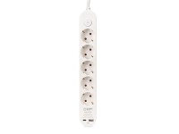Extensão com 5 tomadas 2p+t schuko, com interruptor, 2 usb a + c, 16 a 250 v, cabo h05vv-f, 3g1,5mm² Extensão com 5 tomadas 2p+t schuko, com interruptor, 2 usb a + c, 16 a 250 v, cabo h05vv-f, 3g1,5mm²