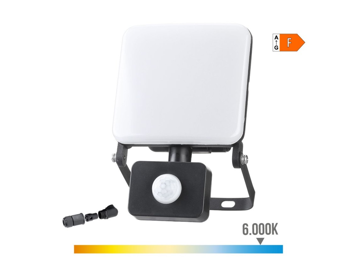 Projetor led frameles 50w 4100lm 6000k com sensor edm