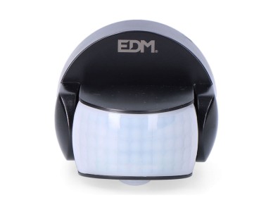 Sensor de movimiento y crepuscular 15 m ip65 negro