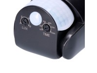 Sensor de movimiento y crepuscular 15 m ip65 negro Sensor de movimiento y crepuscular 15 m ip65 negro