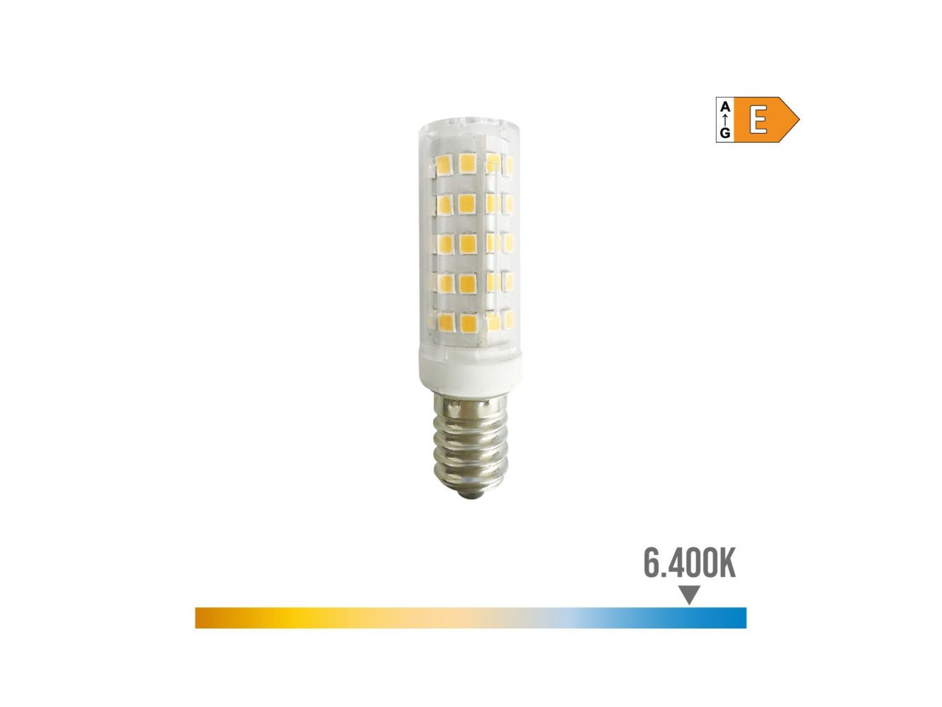 Bombilla tubular de led e14 6,5 w 800 lm 6400k luz fría