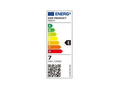 Tubular led bulb e14 6.5w 800lm 6,400k cold light. edm Tubular led bulb e14 6.5w 800lm 6,400k cold light. edm