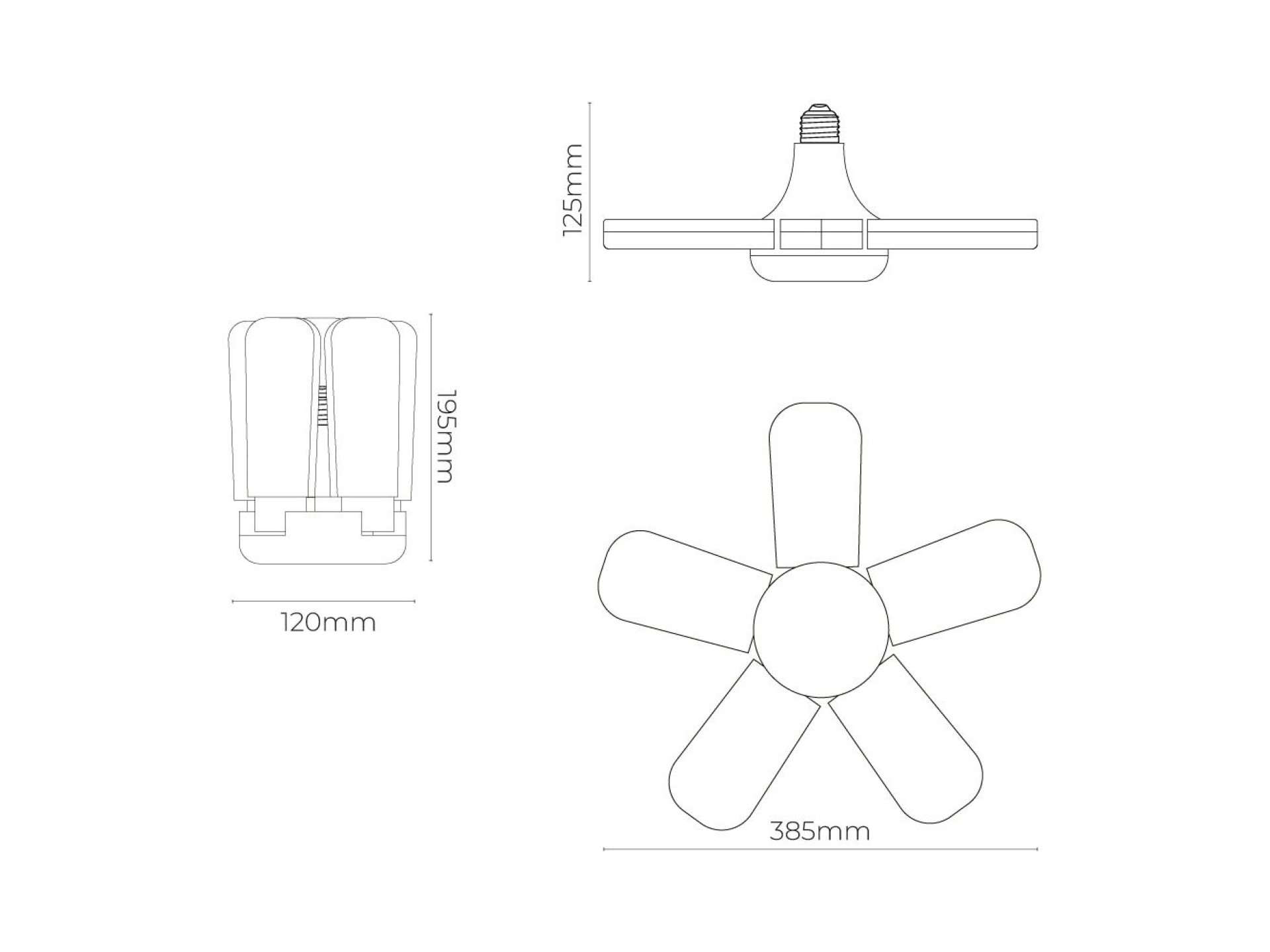 Bombilla led multidireccional, casquillo e27, potencia 45 w 4265 lm, luz fría